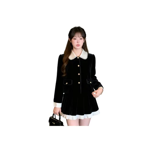 AURORA MUSE Черный топ + Юбка Женские Комплекты с юбкой