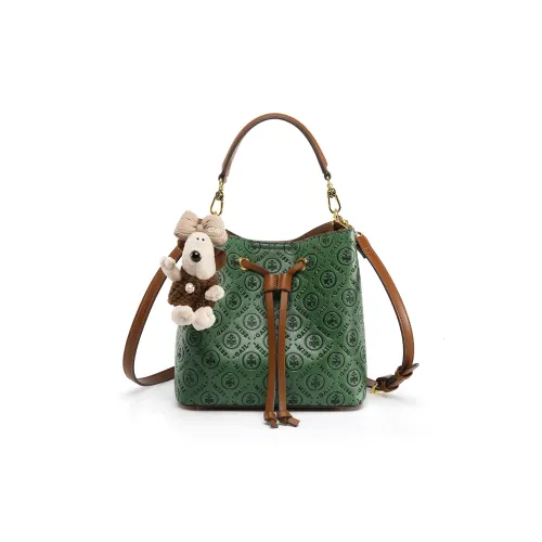 MISS GAIL Синтетическая кожа Сумка Средний Женская Сжатая Зеленая