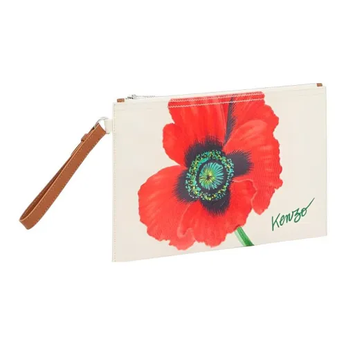 KENZO Хлопок Клатч Большой Унисекс Экрю