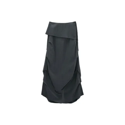 TREEMINGBIRD Featherlight Pintuck Юбка Повседневная Длинная Юбка Женская