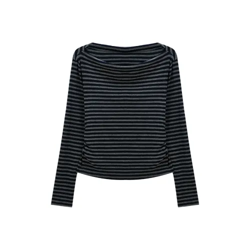 SUSANSAN Полосы Цветовой блок Женские T-рубашки