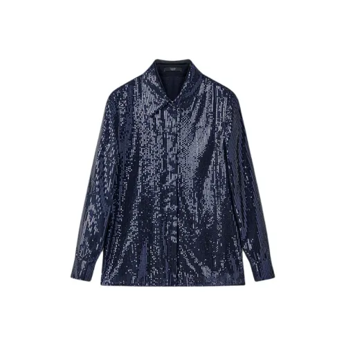 Лорел Синий Impressionist Женские Рубашки