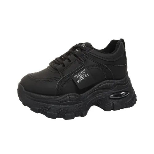 TELENT Низкий топ Кожаный верх Толстая подошва Женские кроссовки