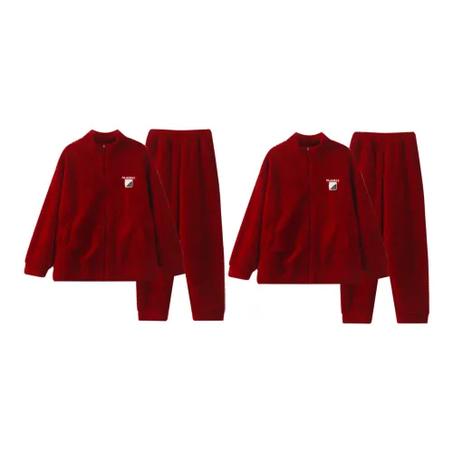 WANANNI Счастливый Красный Унисекс Пижамные Комплекты