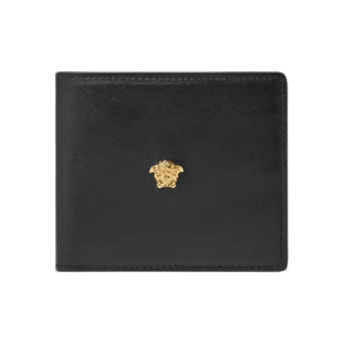 VERSACE Кошелек из коровьей кожи Мужской Черный