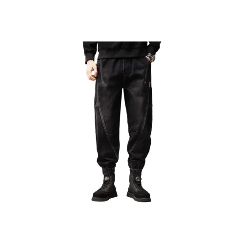 FOSS PHIL Черные Мужские Джинсы