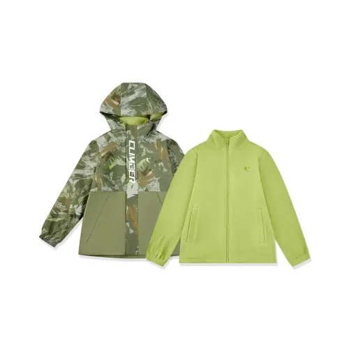 QIAODAN Ramp Зеленый С принтом Бежевый хаки Зеленый Детские Топы