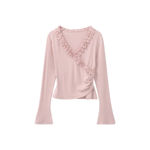 Another alley Розовый Женские T-рубашки