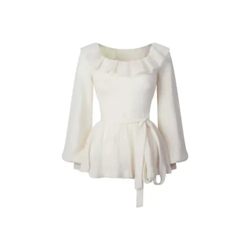 Udon House Белый Женский Трикотаж