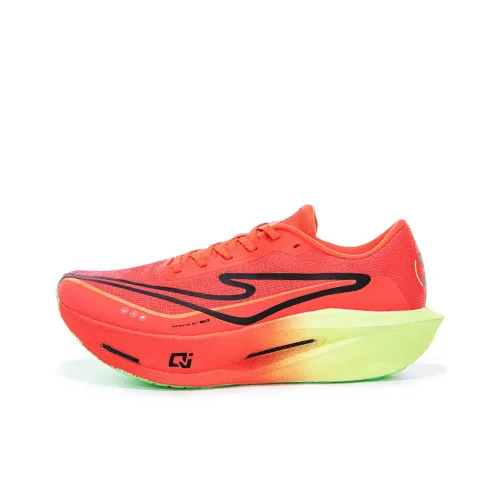 Erke Blue World ET Беговые кроссовки Низкий Топ Флуоресцентный Солнечный Красный Мужской