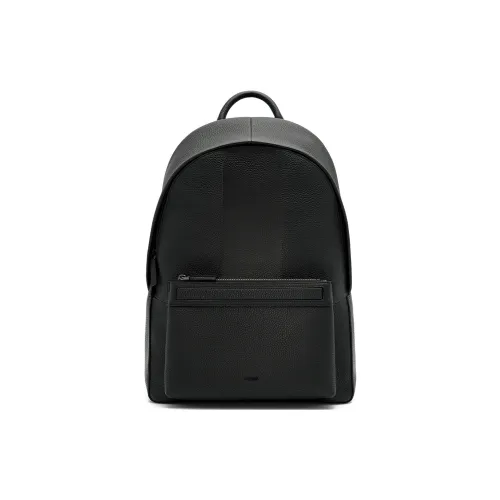 PEDRO Рюкзак из крупнозернистой текстуры коровьей кожи стандартный мужской черный темно-коричневый серый