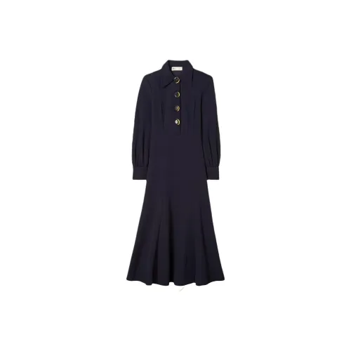 TORY BURCH Синий Женские Длинные Платья с Длинными Рукавами
