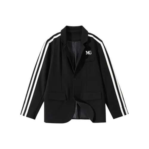 MG Матовый Черный Мужской Деловой Костюм