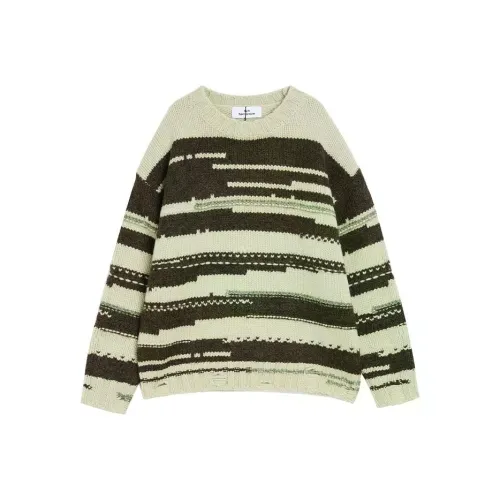 SUNTOMORROW Зеленый Полосы Узор Kids Свитера