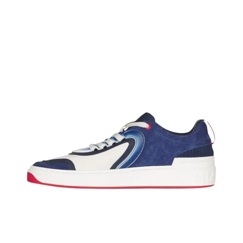 BALMAIN High SUMMER CAPSULE B Skate Low Топ Стильные Скейтбординги Мужской Морской синий