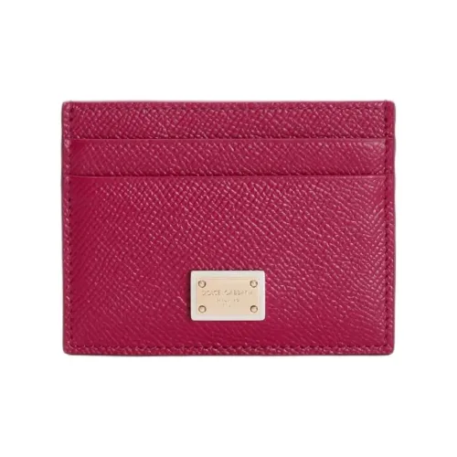 Dolce Gabbana Телячья кожа Держатель для карт Женский Фуксия