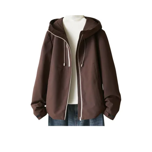 IHIMI Каштановый Какао-коричневый Женские Короткие пальто