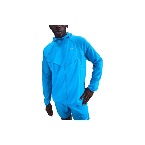 nike Синий Мужские беговые куртки