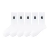 Белый 5[10A Антибактериальный Улыбающееся Лицо Носки]