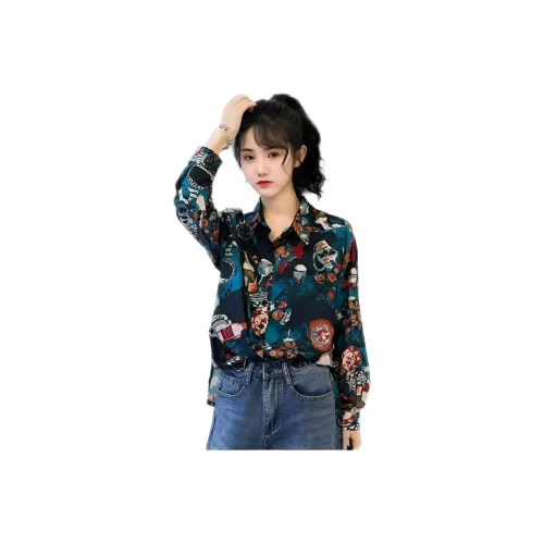 YUNPO Изображение Цвет Женские Рубашки