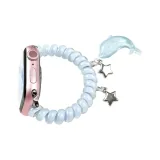 Дельфин Синий - Однобортный Резинка для волос Ремень