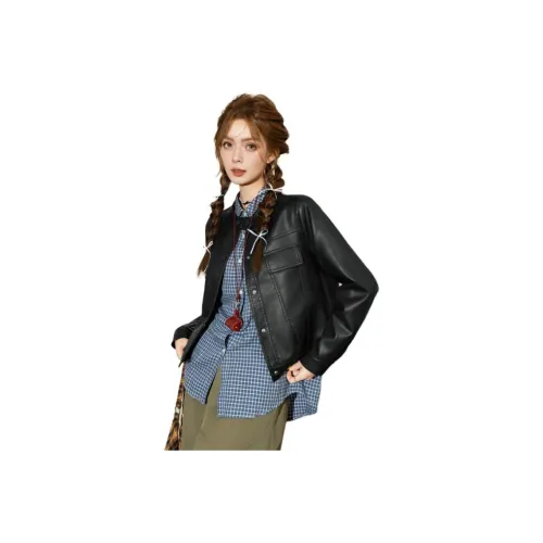 FAWENXIANGZI Кожа Куртка Женская