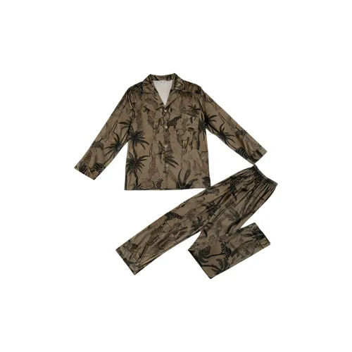 FAVMARTHA Кофейный Мужской Пижамный Комплект