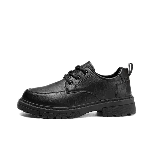 JX Derby Обувь Повседневная Кожаная Мужская Черная