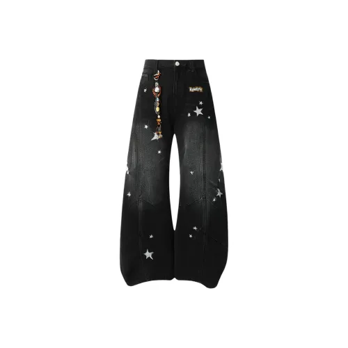 REMEFIT Черные Унисекс Джинсы