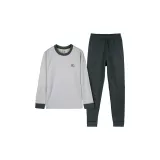 MN-Шерсть и Шелк Комплект Нижнего Белья [Темно-Серый]