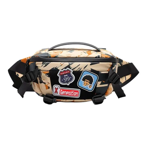 TINYAT Полиэстер Одно плечо Бананка Стандартный Мужской Черный Камуфляжный Желтый Зеленый