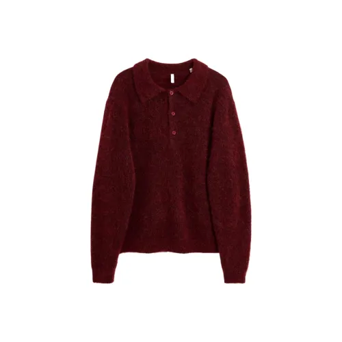 Подсолнух Бордово-красный Мужская Поло