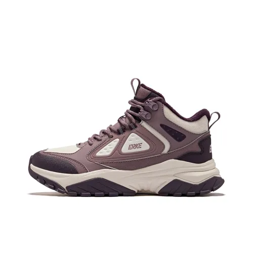 Erke Warm Sun 3 Термический Амортизирующий Противоскользящий Высокий Топ Повседневная Обувь Женская Мист Серый Натуральный Цвет Неотбеленный