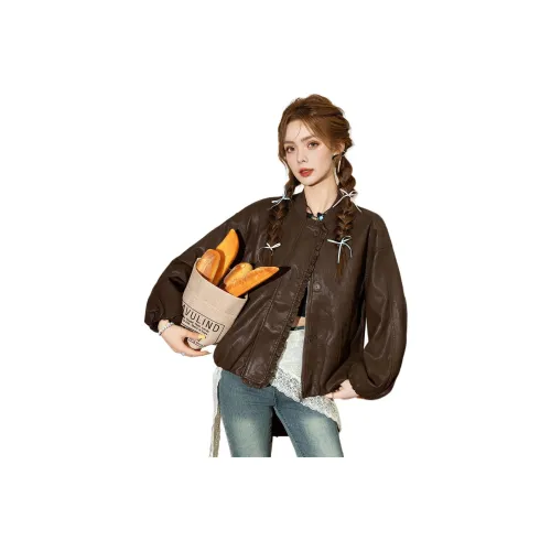 FAWENXIANGZI Кожа Куртка Женская