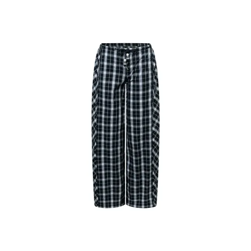 Ariseism Темно-синие клетчатые женские повседневные штаны
