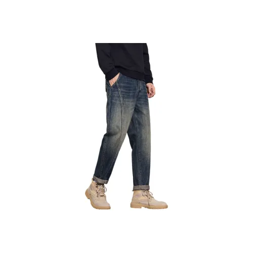 WilliamPOLO Ностальгический синий унисекс джинсы