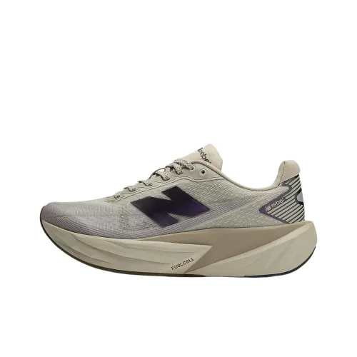 New Balance FuelCell Rebel v5 Дышащие Поддерживающие Беговые Кроссовки Женские Светло-Серый Бежевый
