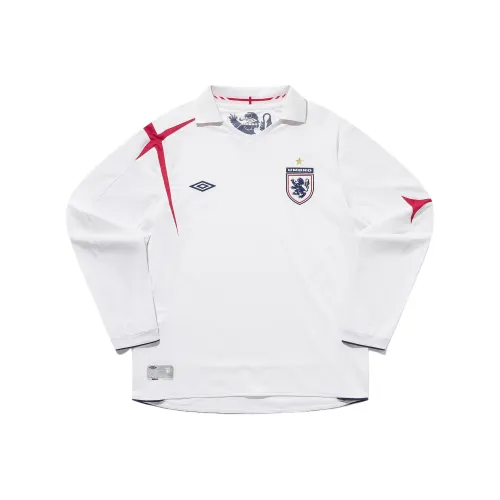 Umbro Длинный рукав Поло Мужской Снежно-белый