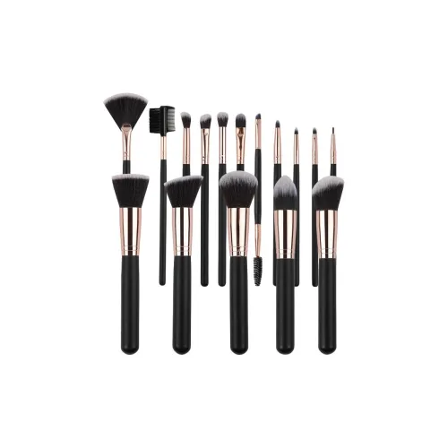 ECOHOME 16 шт Набор для макияжа Полный комплект Черный Деревянная ручка Мягкие Волокнистые Кисти для макияжа Профессиональные Кисти