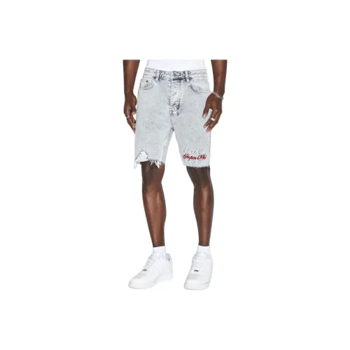 Ksubi Светло-серый синий Мужские джинсовые шорты