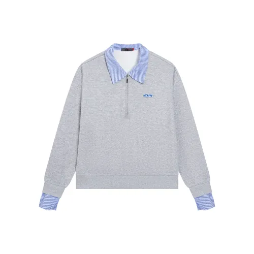 Свитшоты FUN серого цвета унисекс