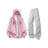 Розовые + Светло-серые штаны