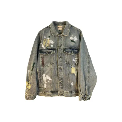 CAT'S PAW Синий Унисекс Джинсовые куртки