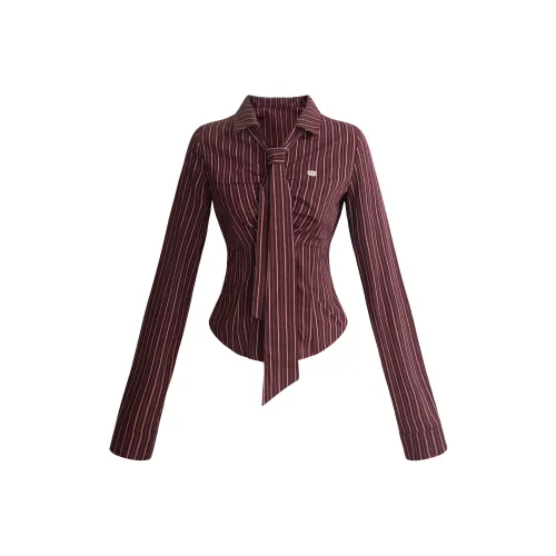 UNIFREE Рубашка Женская Красная с Полосками