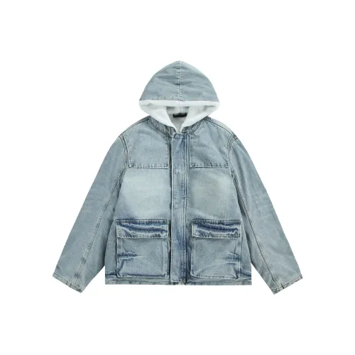 MAOQIAOYI Джинсовый синий Унисекс Джинсовые куртки