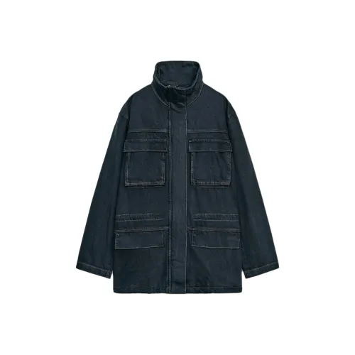 ZARA Blue Women's Jackets ZARA Синие Женские Куртки