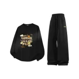 [2 упаковки] Черный (Жизнь и Счастье) + Черный (Штаны с логотипом Life and Happiness)