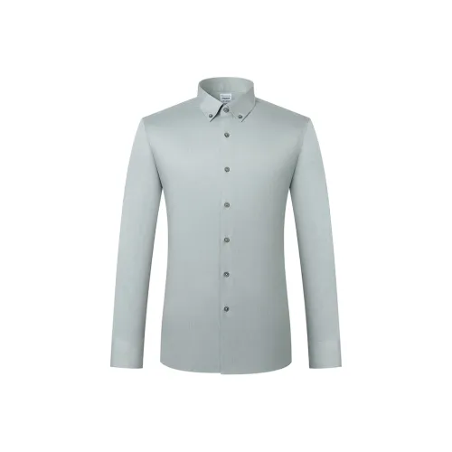 Camicissima Светло-зеленый Пуговица Ожерелье-чокер Мужские Рубашки