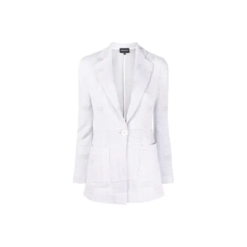 GIORGIO ARMANI Серый Белый Женские Деловые Костюмы