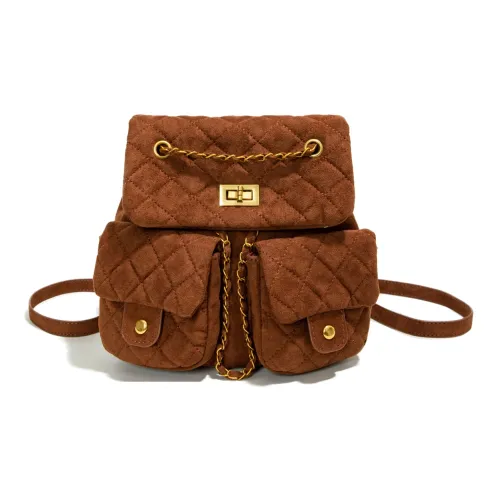 YTARA Флис Рюкзак Стандартный Женский Желтый Хаки Кофейный